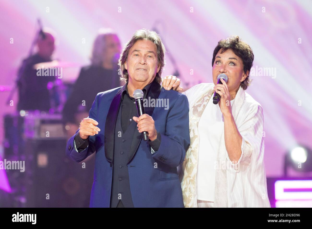 Angela Brambati and Angelo Sotgiu of Ricchi e Poveri in concert in Gdansk, Poland. August 29th