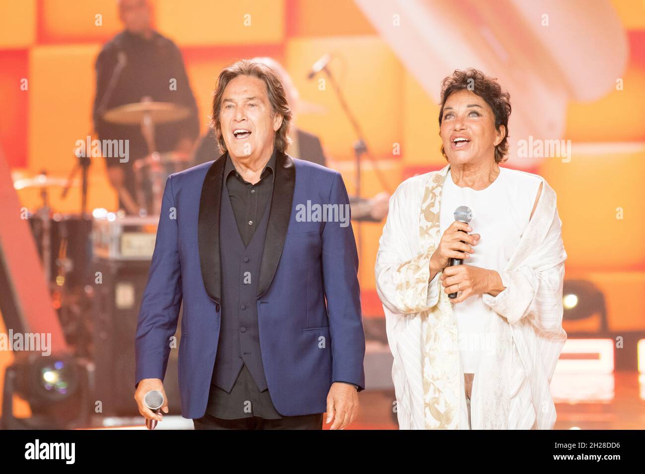 Angela Brambati and Angelo Sotgiu of Ricchi e Poveri in concert in Gdansk, Poland. August 29th