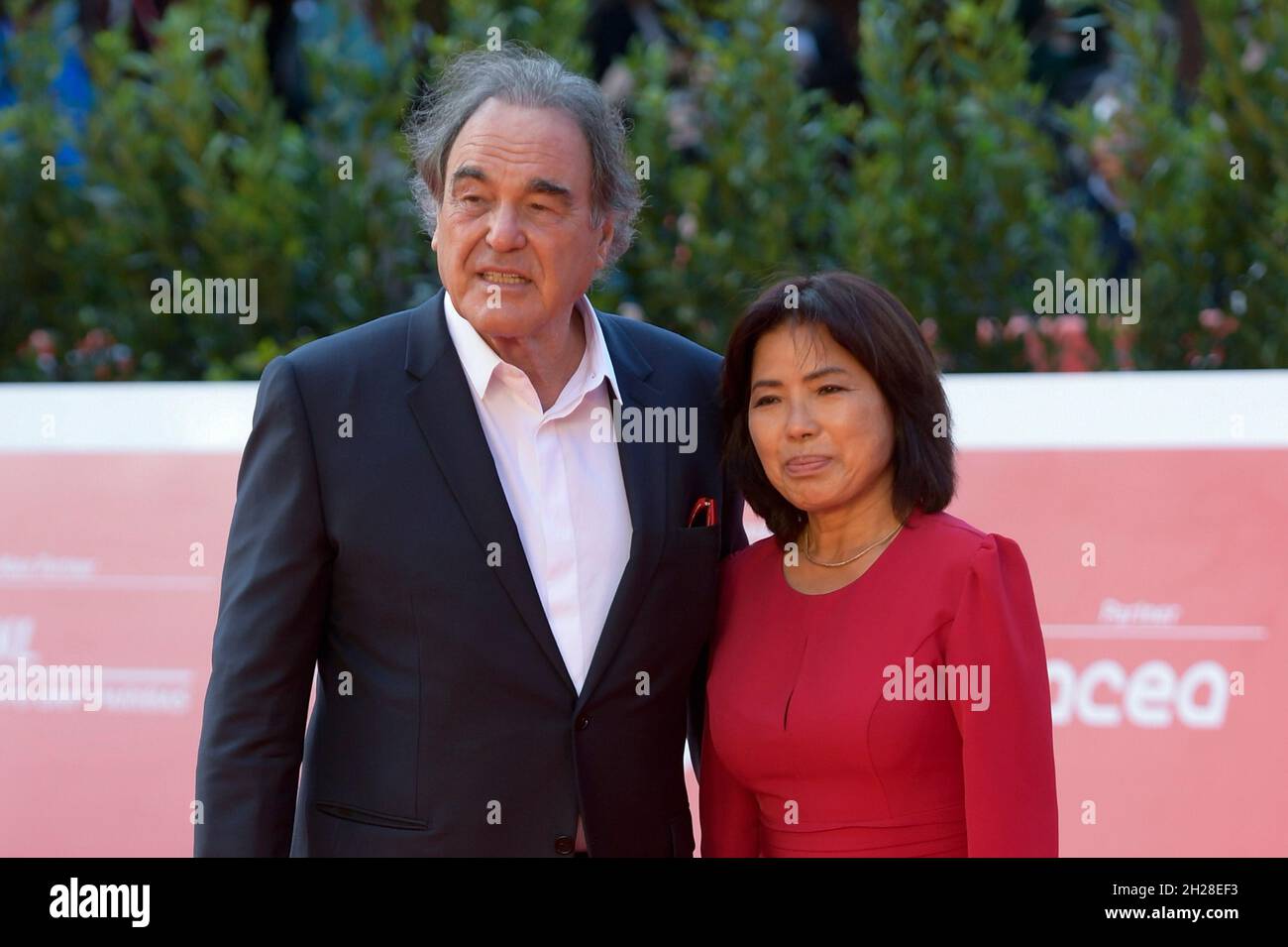 Rome, Italy. 20th Oct, 2021. Oliver Stone with wife Sun Jung Carl