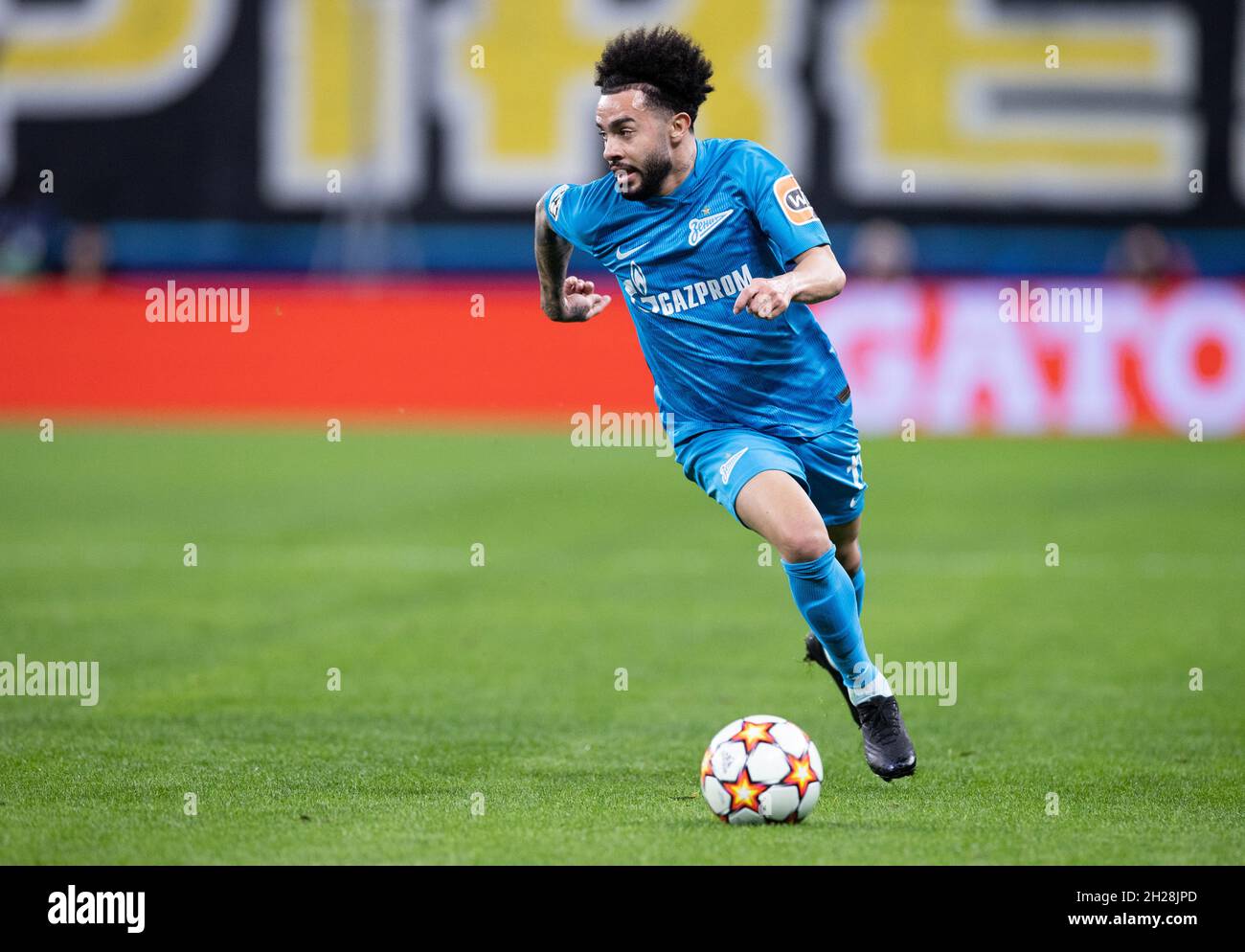 SAINT PETERSBURG, RUSSIA - OCTOBER 20: Claudinho of Zenit St. Petersburg  during the UEFA Champions League group H match between Zenit St. Petersburg  and Juventus at Gazprom Arena on October 20, 2021