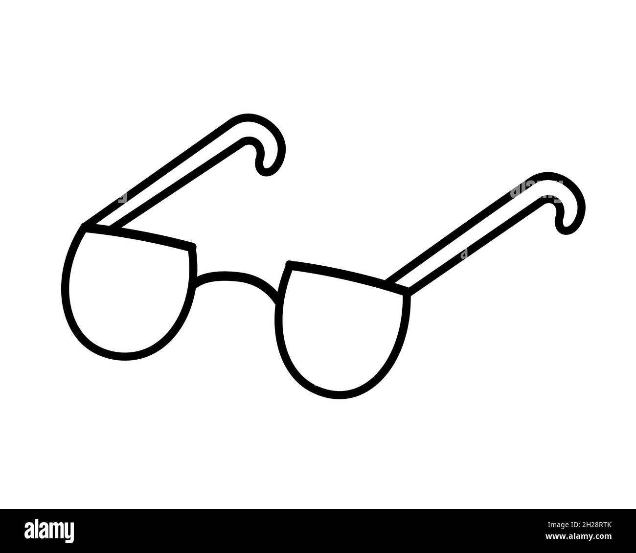 Glasses doodle icon. Drawing of a pair of glasses. Vector illustration in doodle style isolated