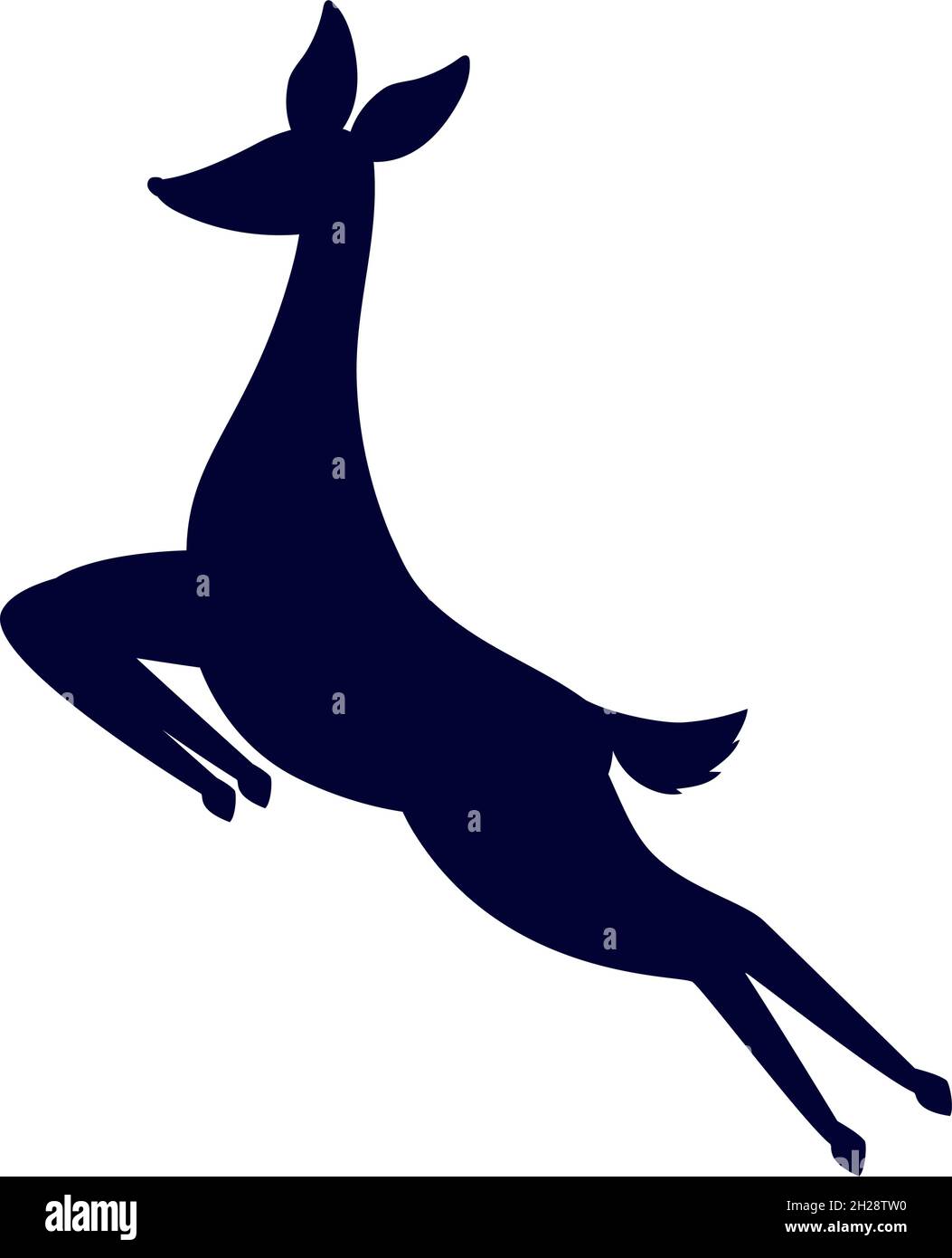 jumping deer illustration Stock Vector Image & Art - Alamy