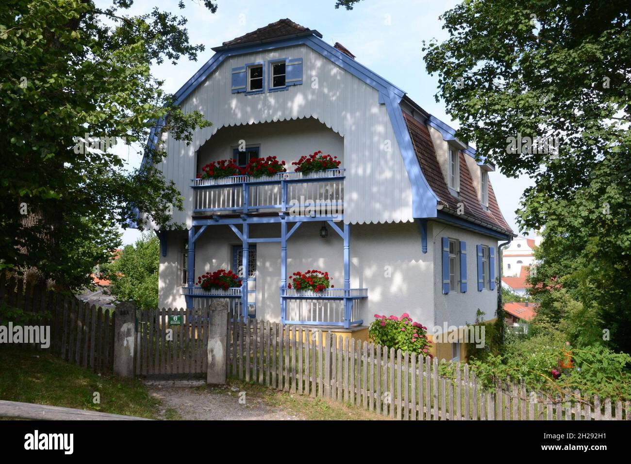 Das Münter-Haus in Murnau am Staffelsee war von 1909 bis 1914 (mit Wassily Kandinsky) und ab 1931 (mit Johannes Eichner) bis zu ihrem Tode das Zuhause Stock Photo