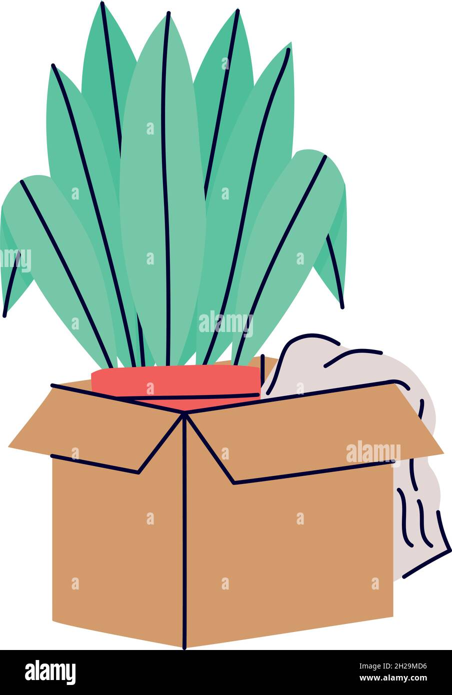 open moving box Stock Vector Image & Art - Alamy