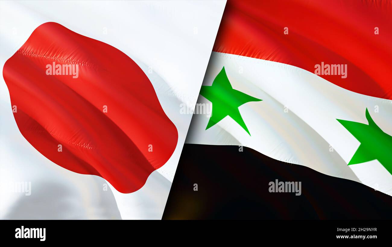 Japan And Syria Flags 3d Waving Flag Design Japan Syria Flag Picture Wallpaper Japan Vs Syria Image 3d Rendering Japan Syria Relations Alliance Stock Photo Alamy