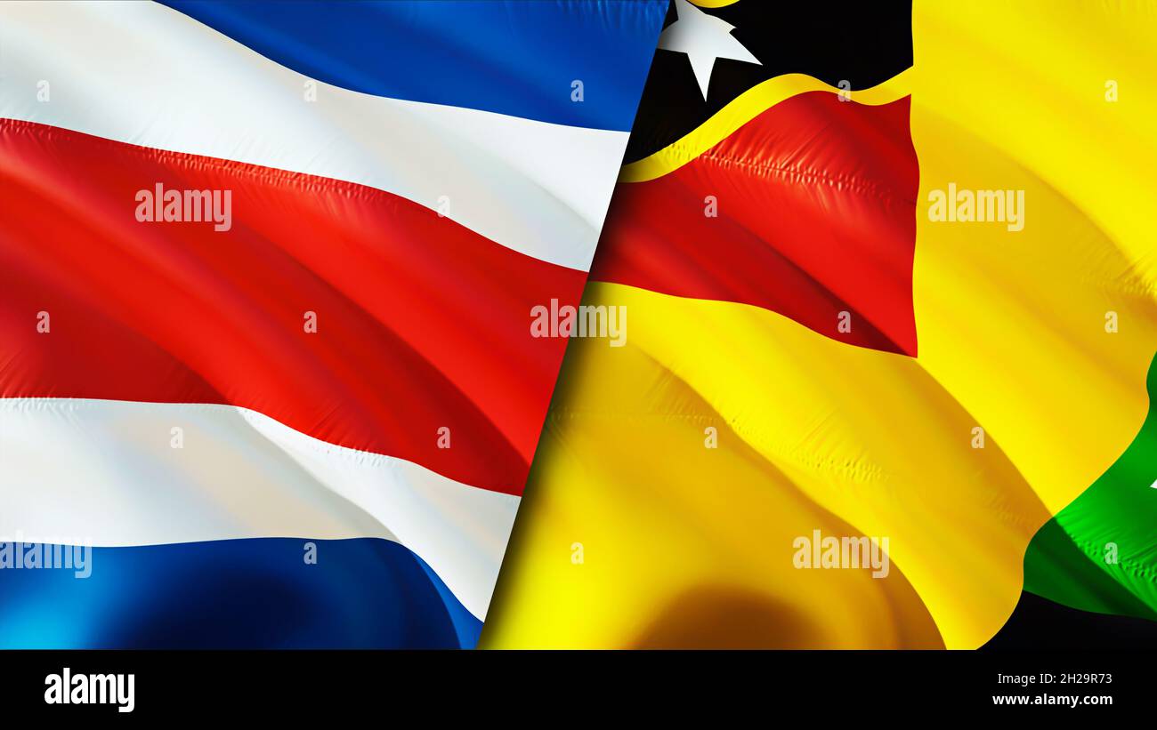 Costa rica nevis island flag hi-res stock photography and images - Alamy