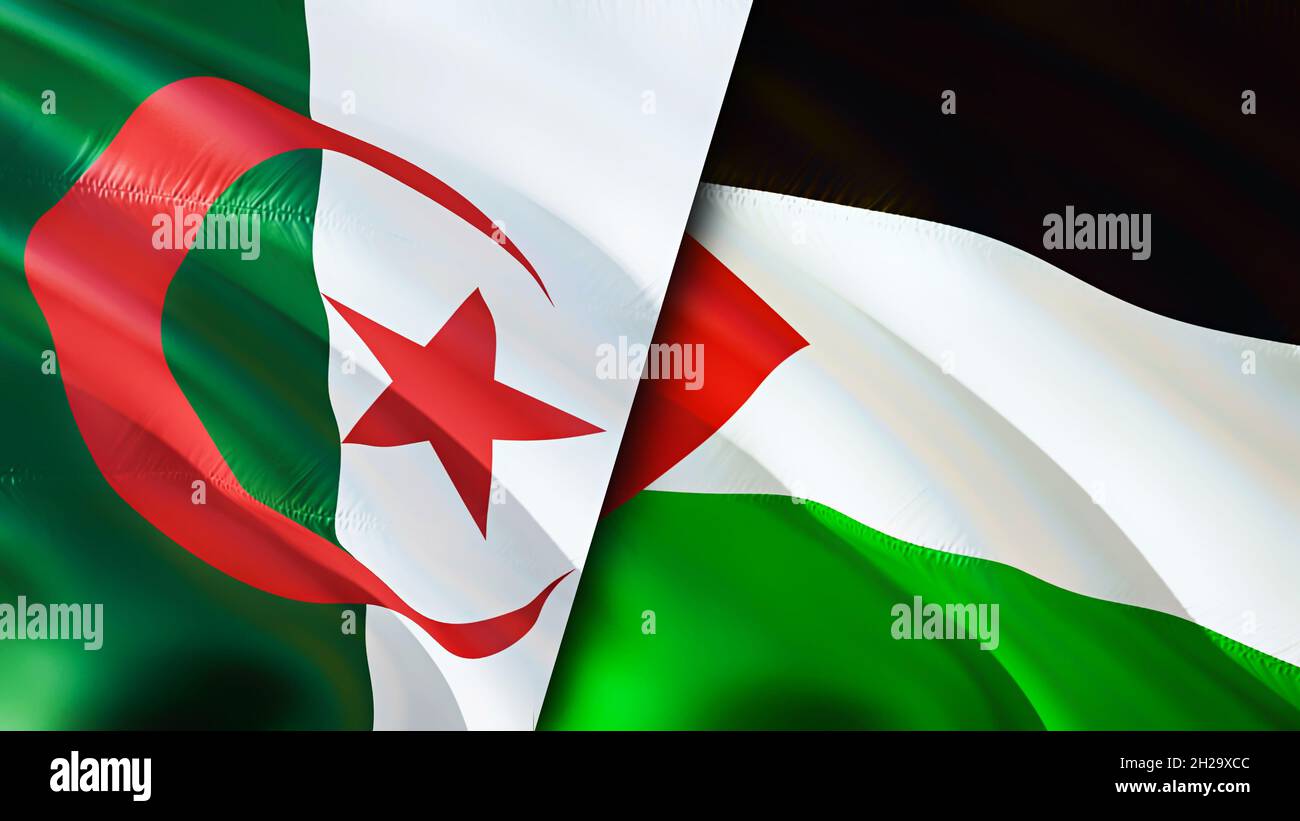 Algeria flag vs Palestine flag background. Mixed Algeria and Palestine  flag. Crisis between Algeria and Palestine international meeting or  negotiation Stock Photo - Alamy