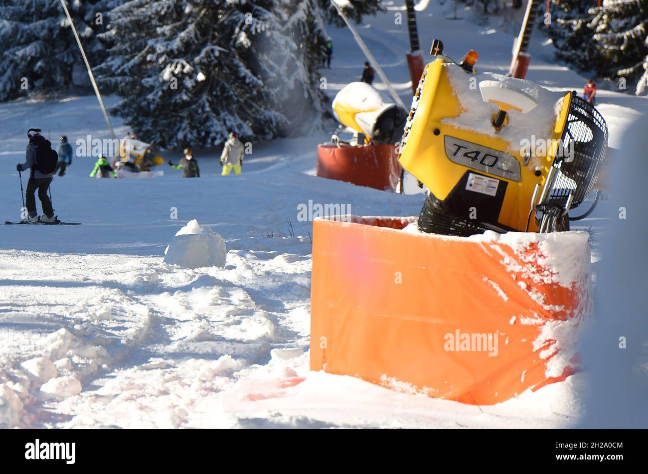 Schneekanone für technische SchneeErzeugung auf dem Kasberg (Grünau