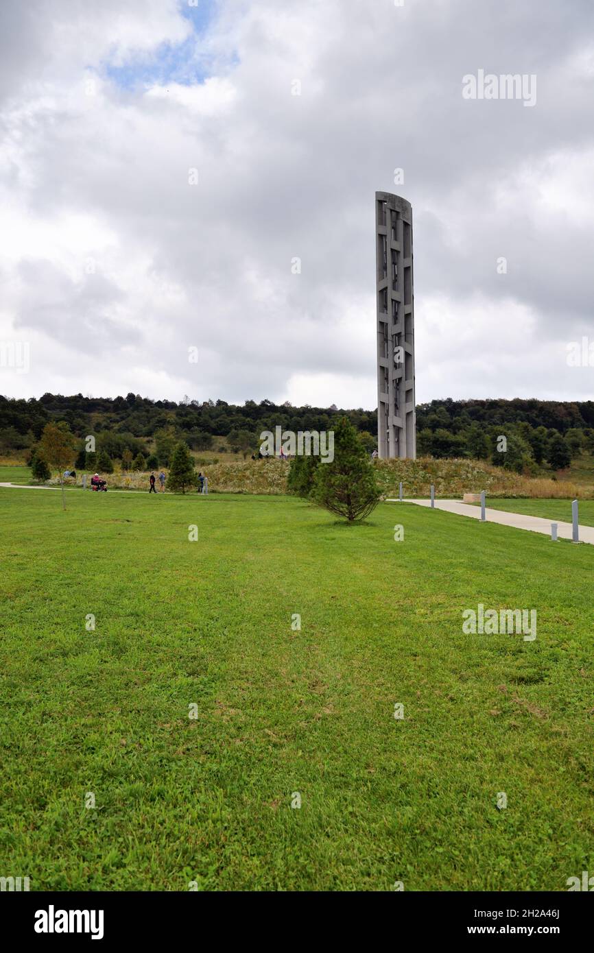 Shanksville, Pennsylvania, USA. The Tower of Voices that provides a