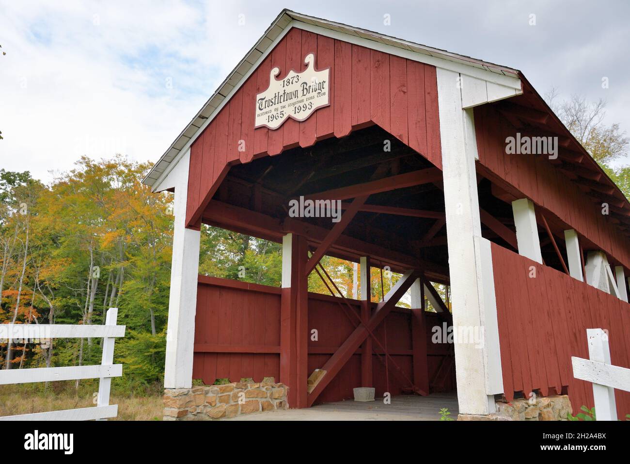 Stoystown, Pennsylvania, USA. The Trostletown Bridge located outside