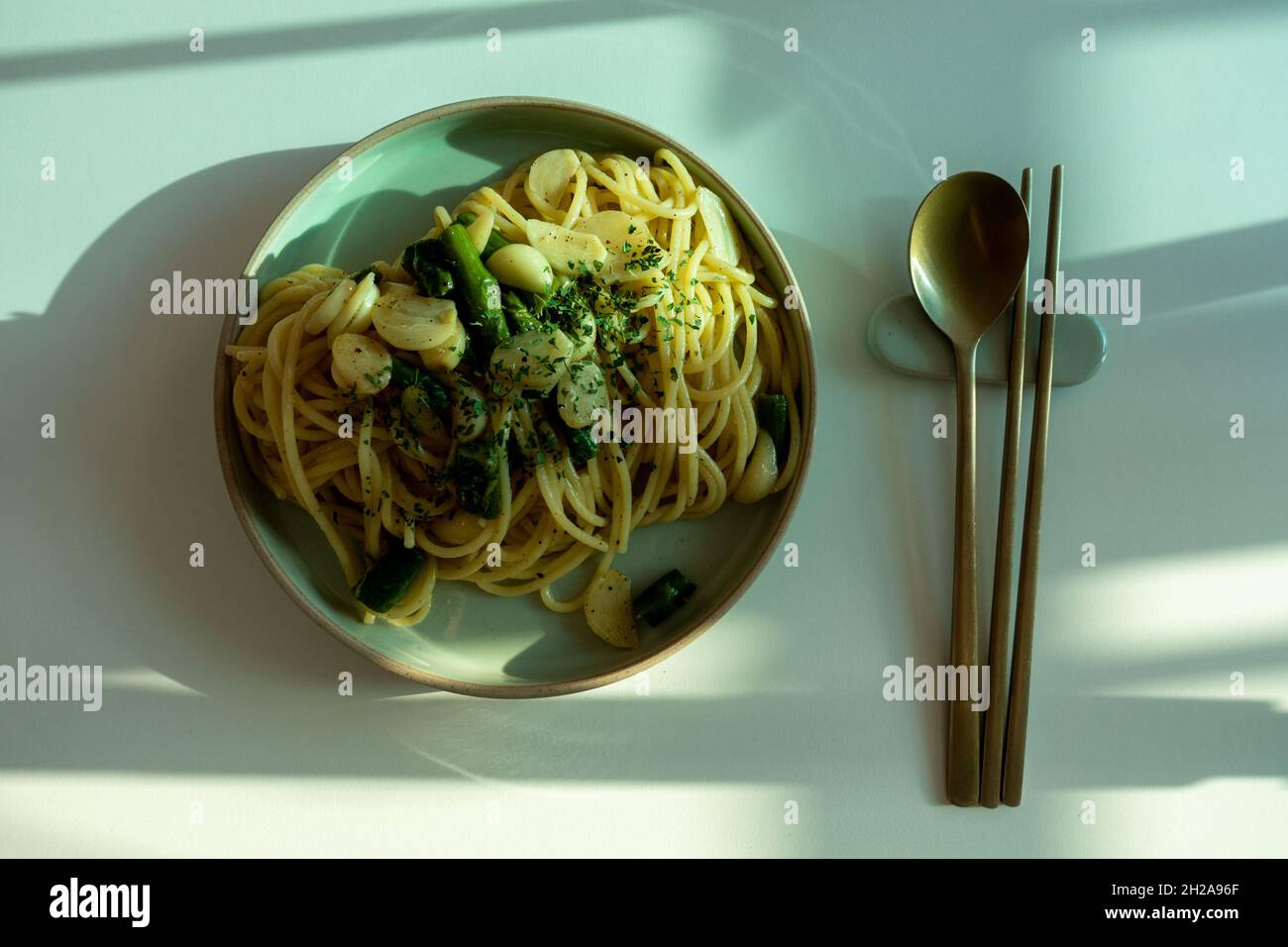 Tasty lunch in a restaurant Stock Photo