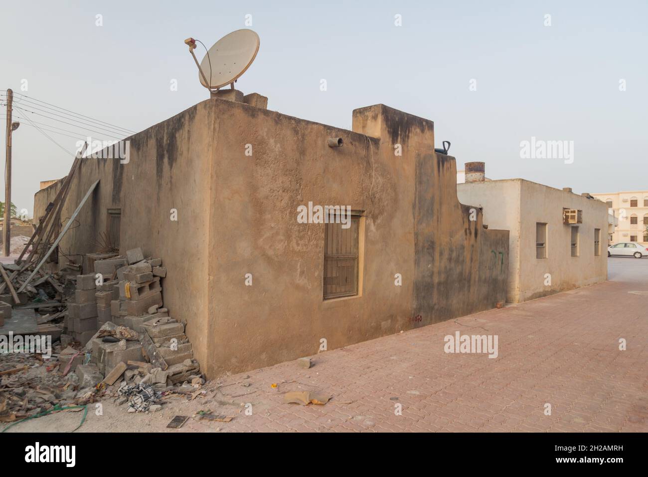 Small houses in Salalah, Oman Stock Photo Alamy