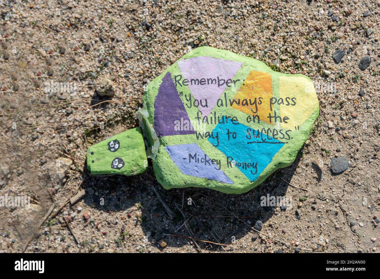 A beautiful different kinds of painted rocks in Lake Elsinore ...