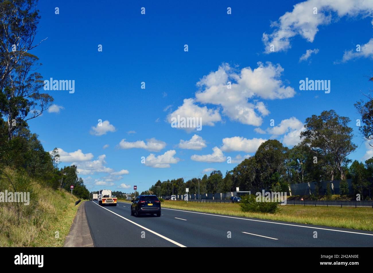 A view of the M2 motorway in Sydney, Australia Stock Photo Alamy