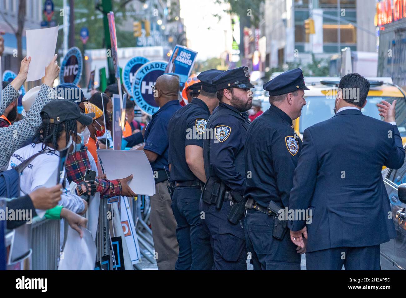 NEW YORK, NY- OCTOBER 20: New York Police Department (NYPD) officers ...
