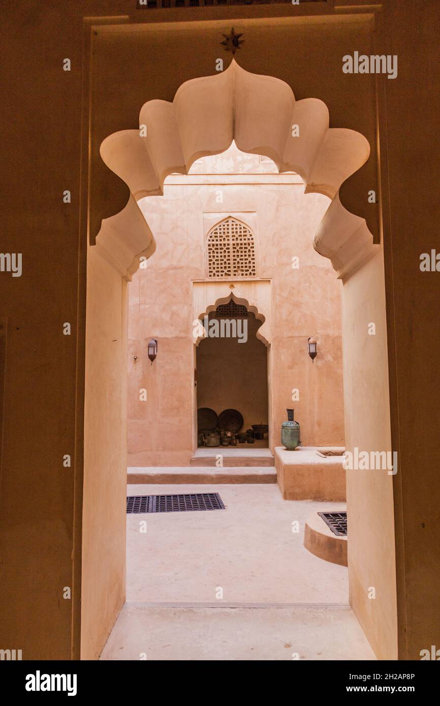 Gates of Jabrin Castle, Oman Stock Photo