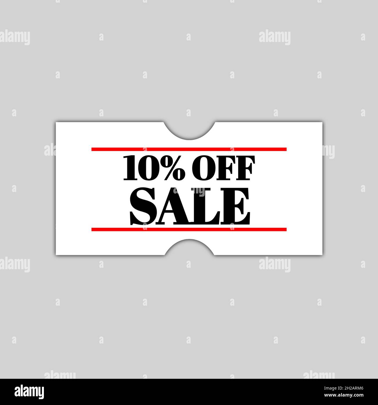 10 percent off sale promotion icon sticker Stock Photo