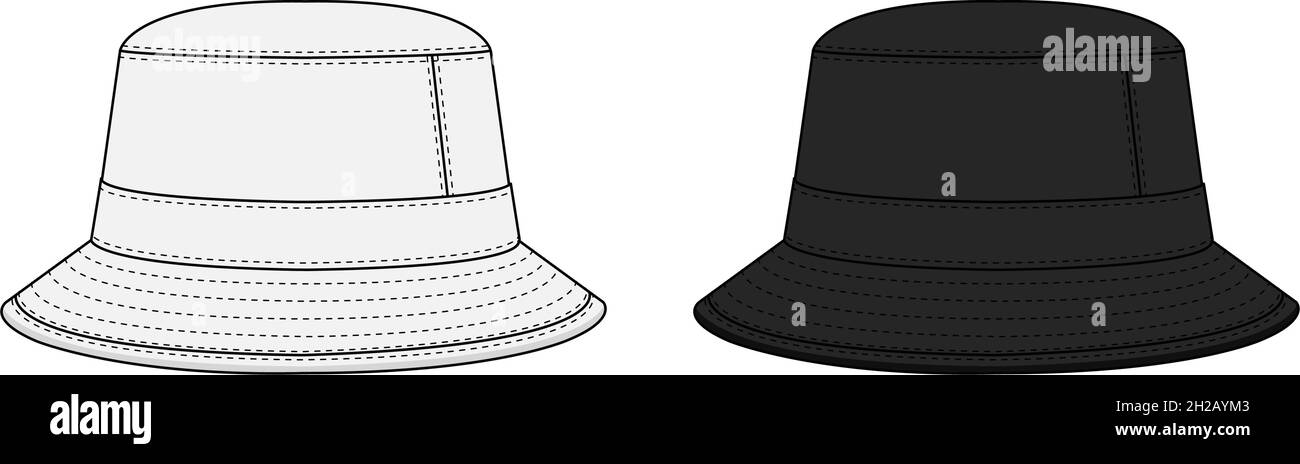 Bucket hat template vector illustration set Stock Vector Image & Art - Alamy