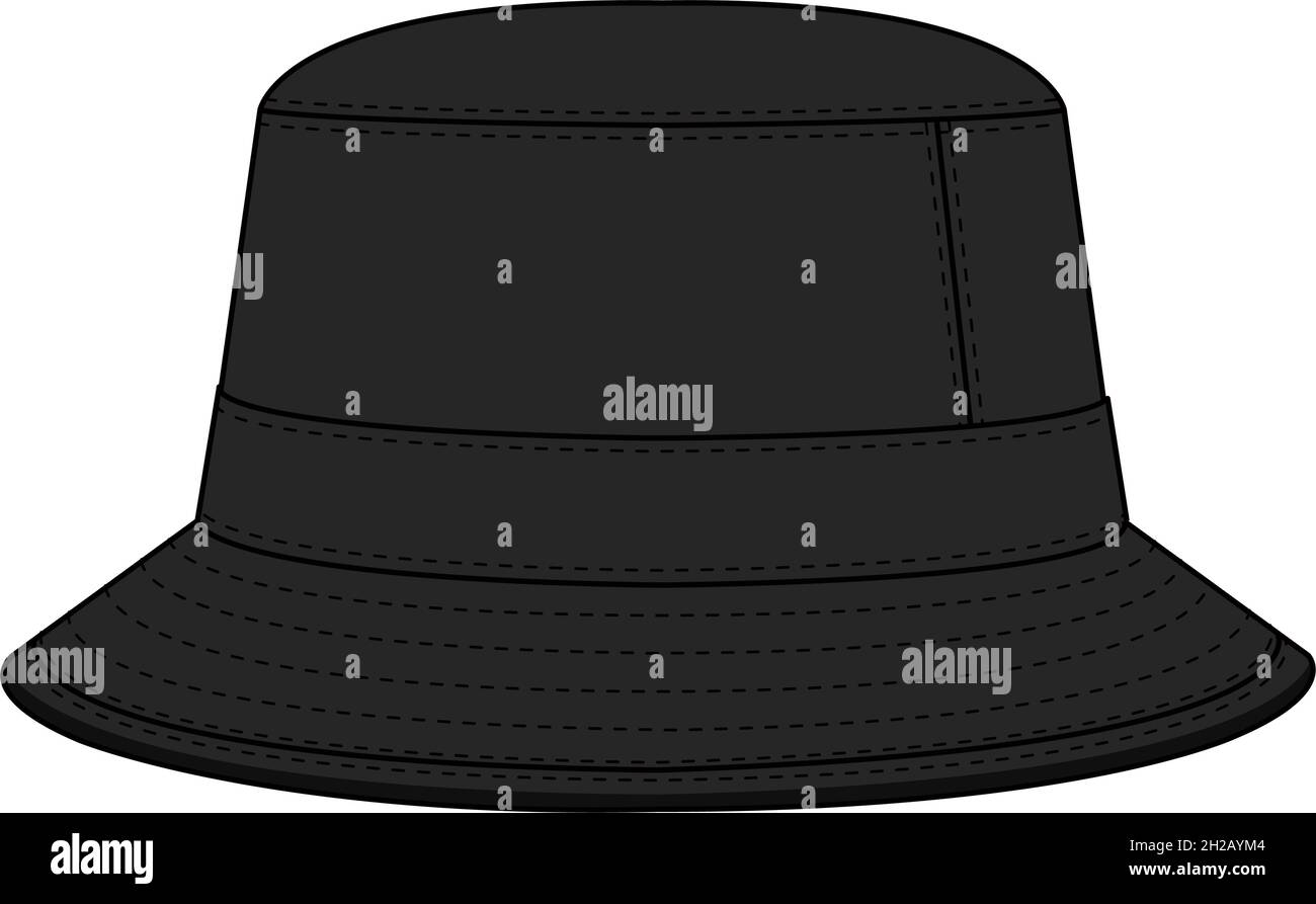 Bucket hat template vector illustration Stock Vector Image & Art - Alamy