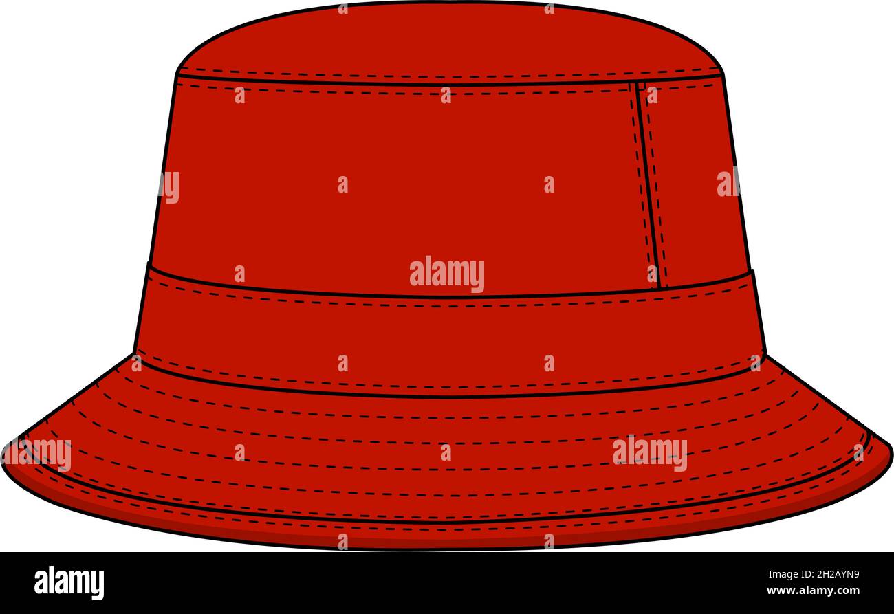 Bucket Hat Template Vector Illustration Stock Vector Image Art Alamy