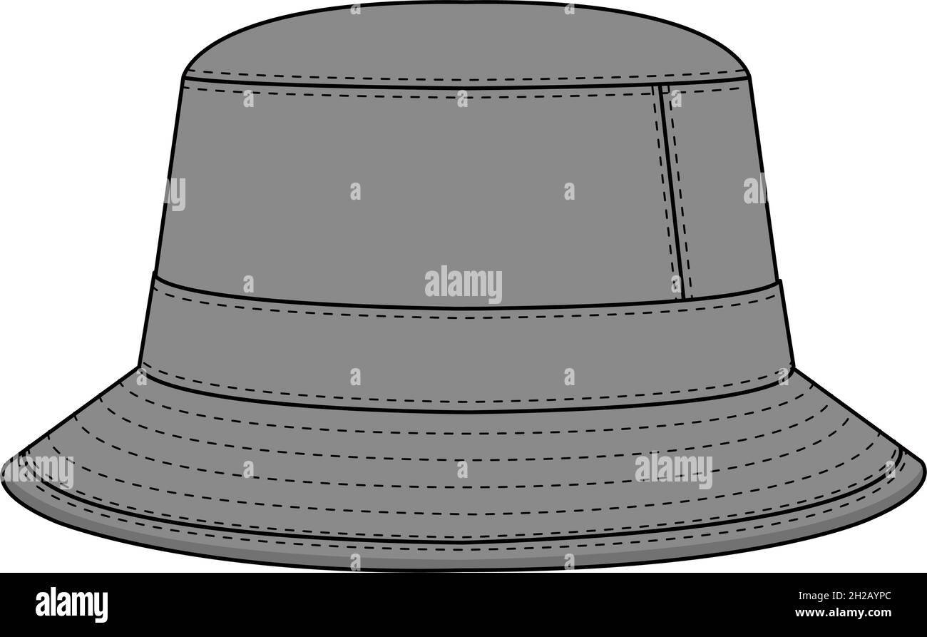 Bucket hat template vector illustration Stock Vector Image & Art - Alamy