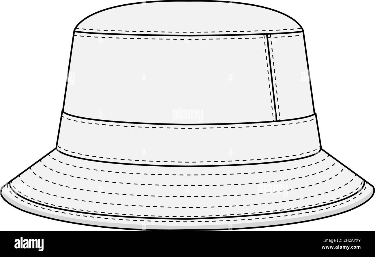 Bucket hat template vector illustration Stock Vector Image & Art - Alamy