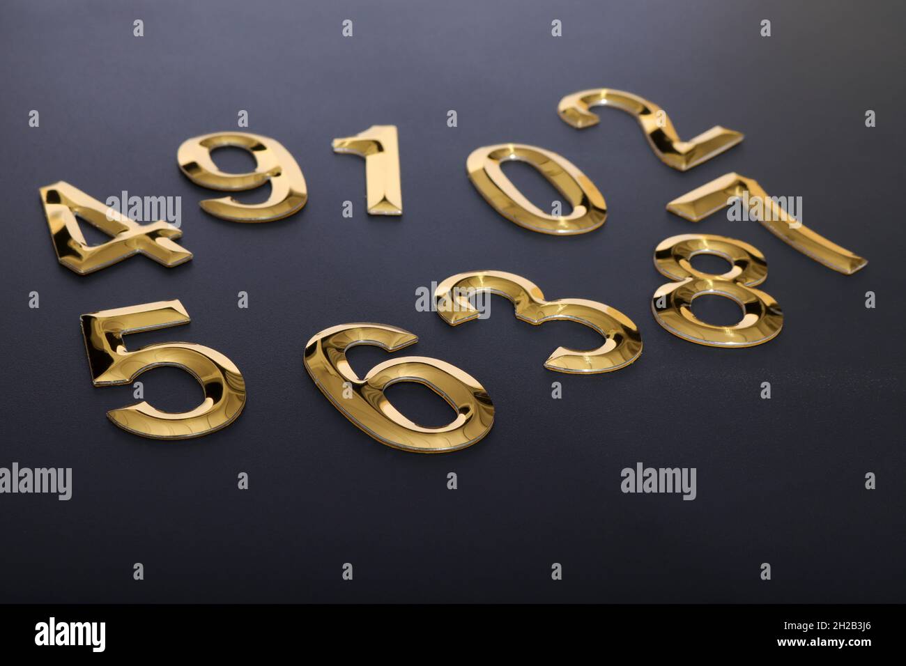 Numbers on a black background Stock Photo