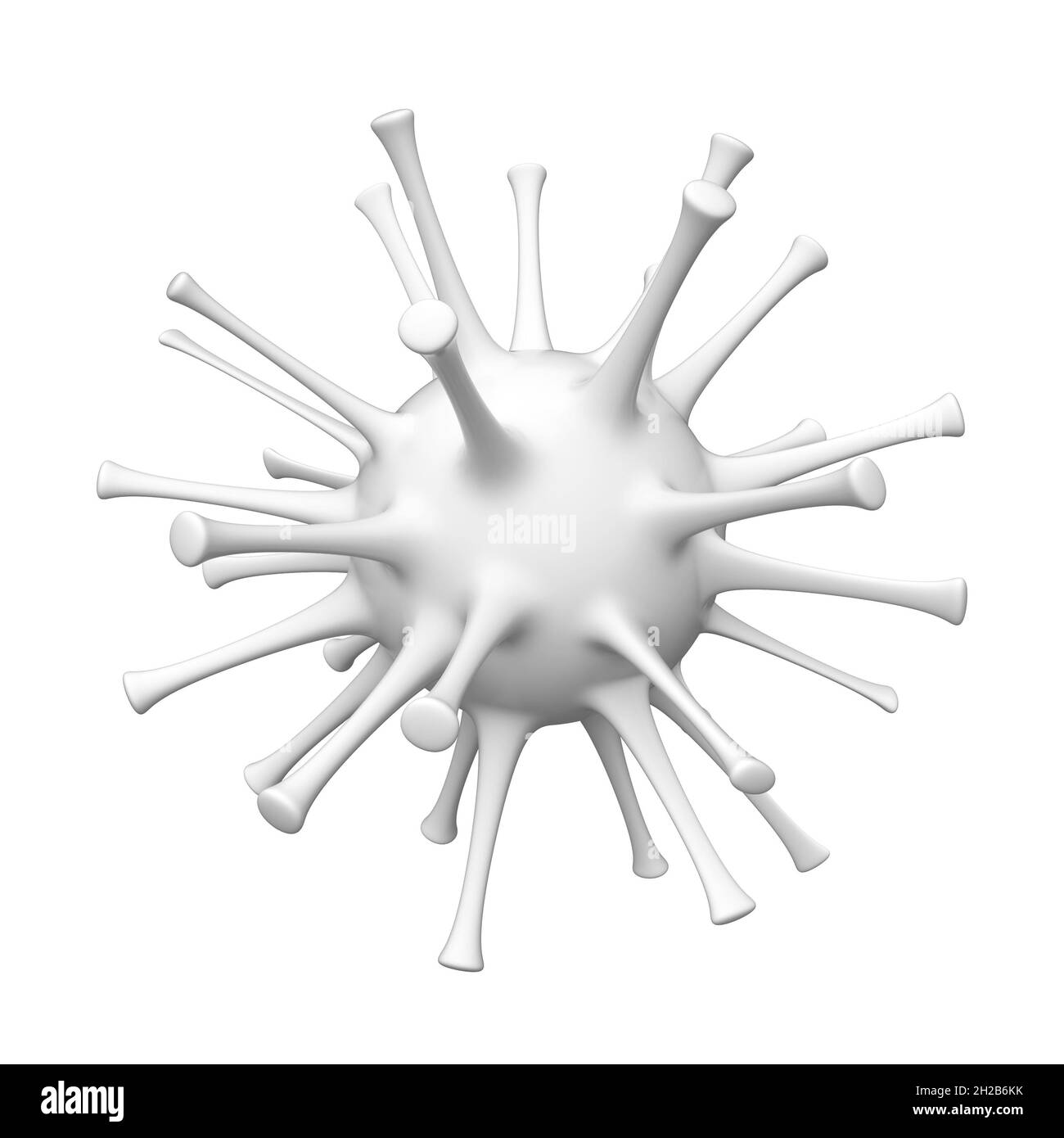 Isolated viral microbe. 3d illustration Stock Photo