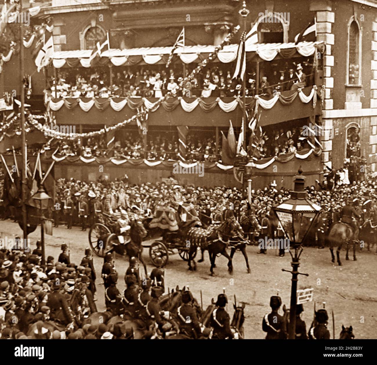 The Lord Mayor, Queen Victoria's Diamond Jubilee parade, London in 1897 Stock Photo