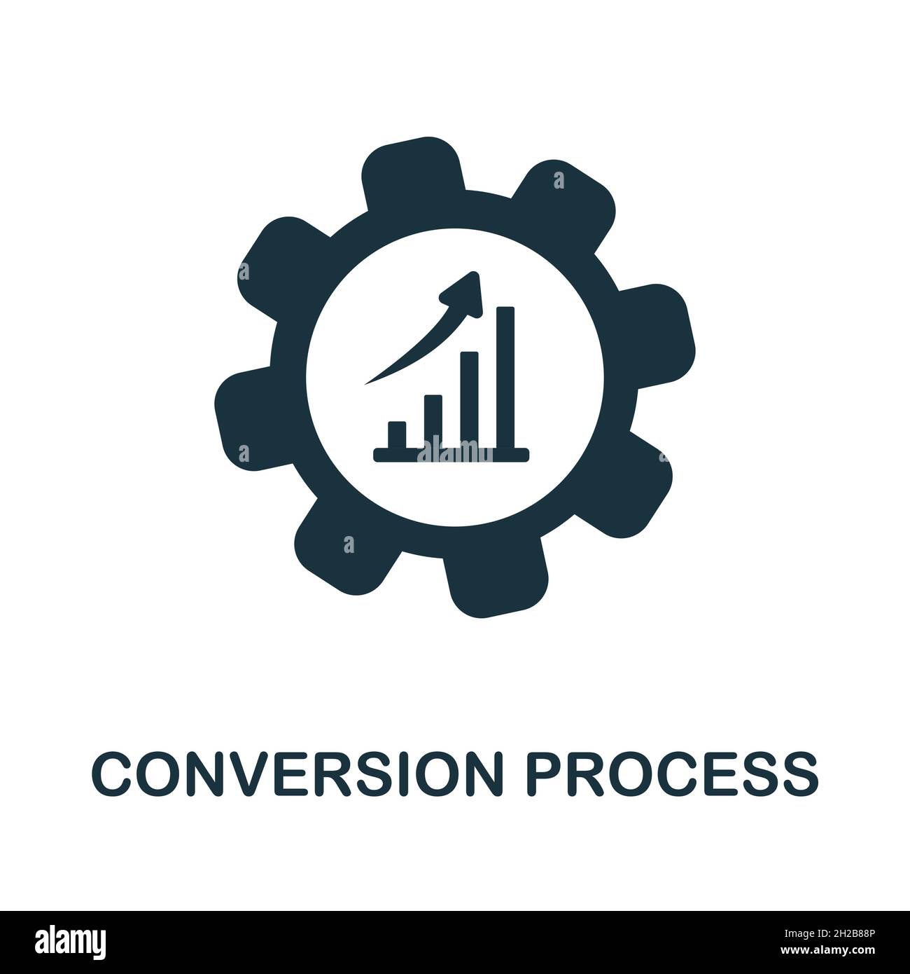 Conversion Process icon. Monochrome sign from customer relationship collection. Creative