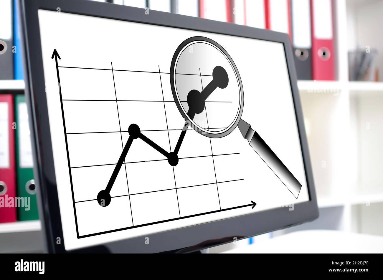 Business analysis concept shown on a computer screen Stock Photo