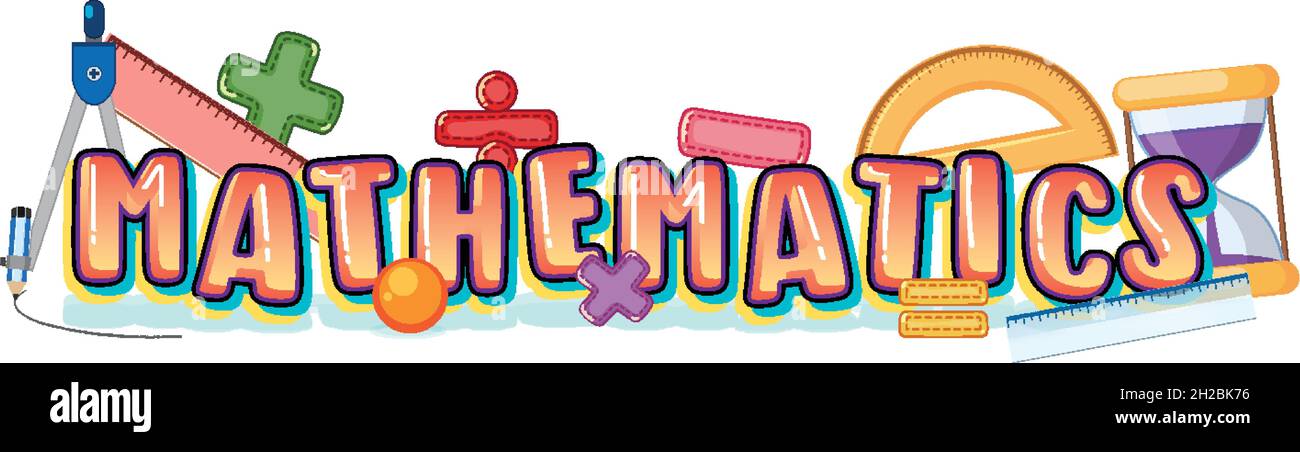 Isolated Mathematics font banner illustration Stock Vector Image & Art ...