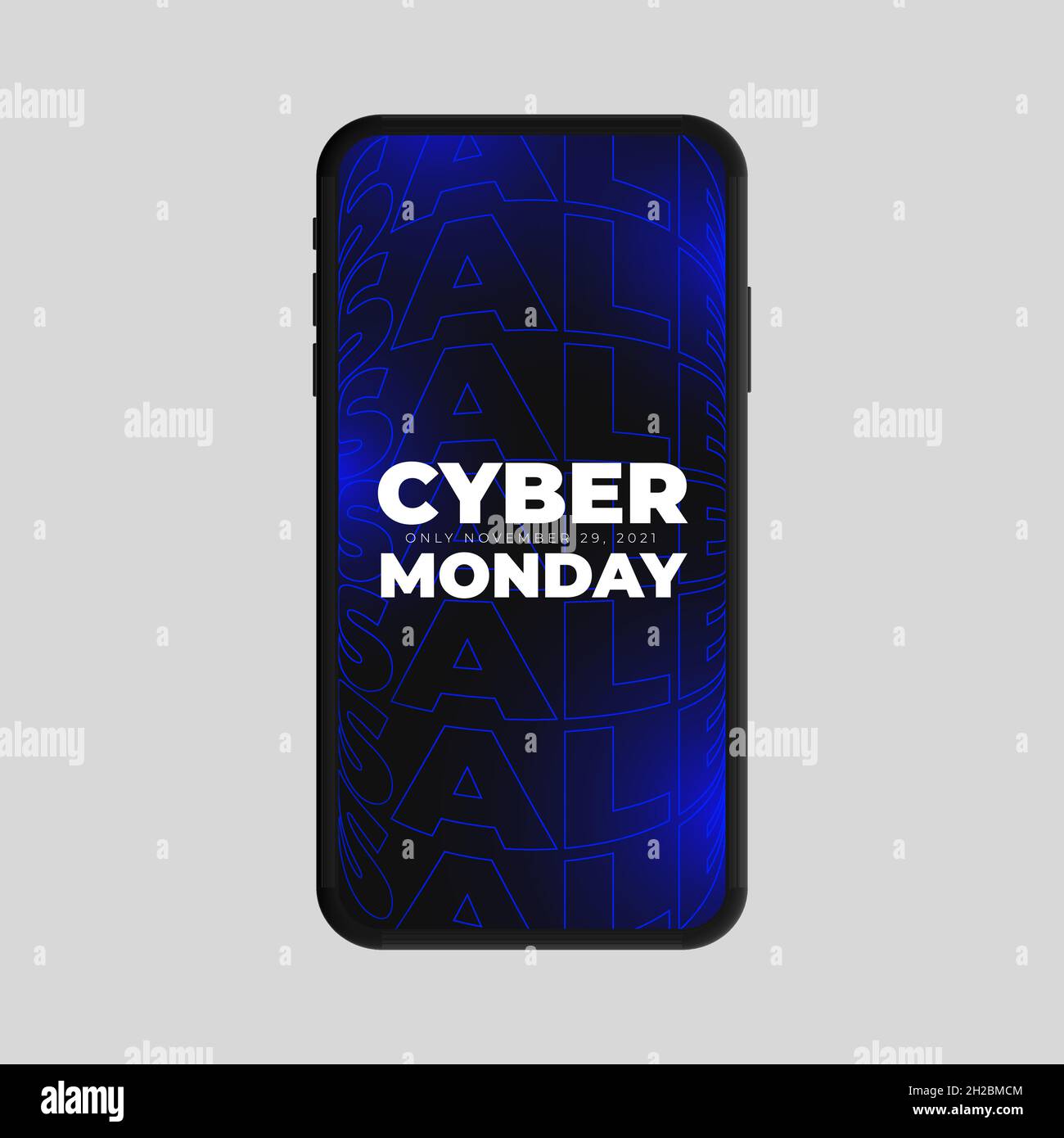Cyber Monday only November sale story. Vector illustration Stock Vector