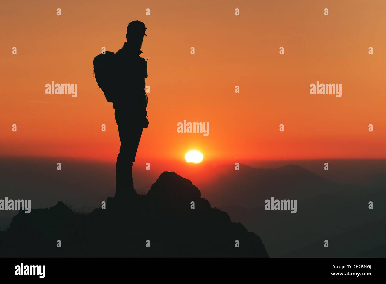 Observing the sunset during a religious pilgrimage Stock Photo - Alamy