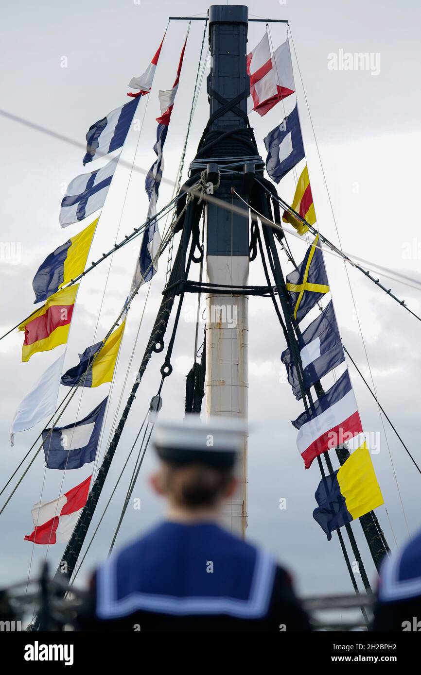 Signal flags forming part of the message issued by Admiral Lord Nelson