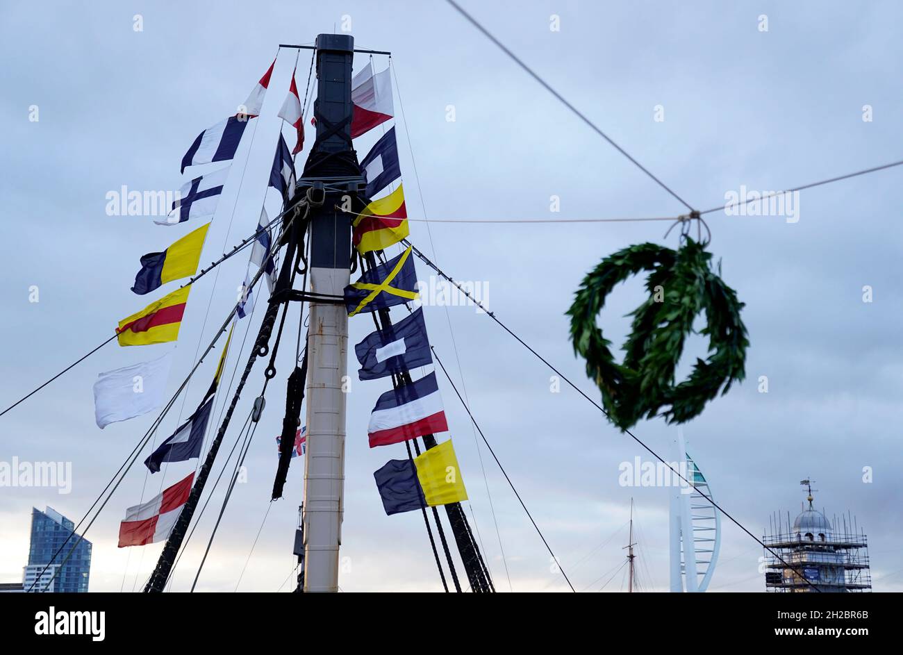 Signal flags forming part of the message issued by Admiral Lord Nelson