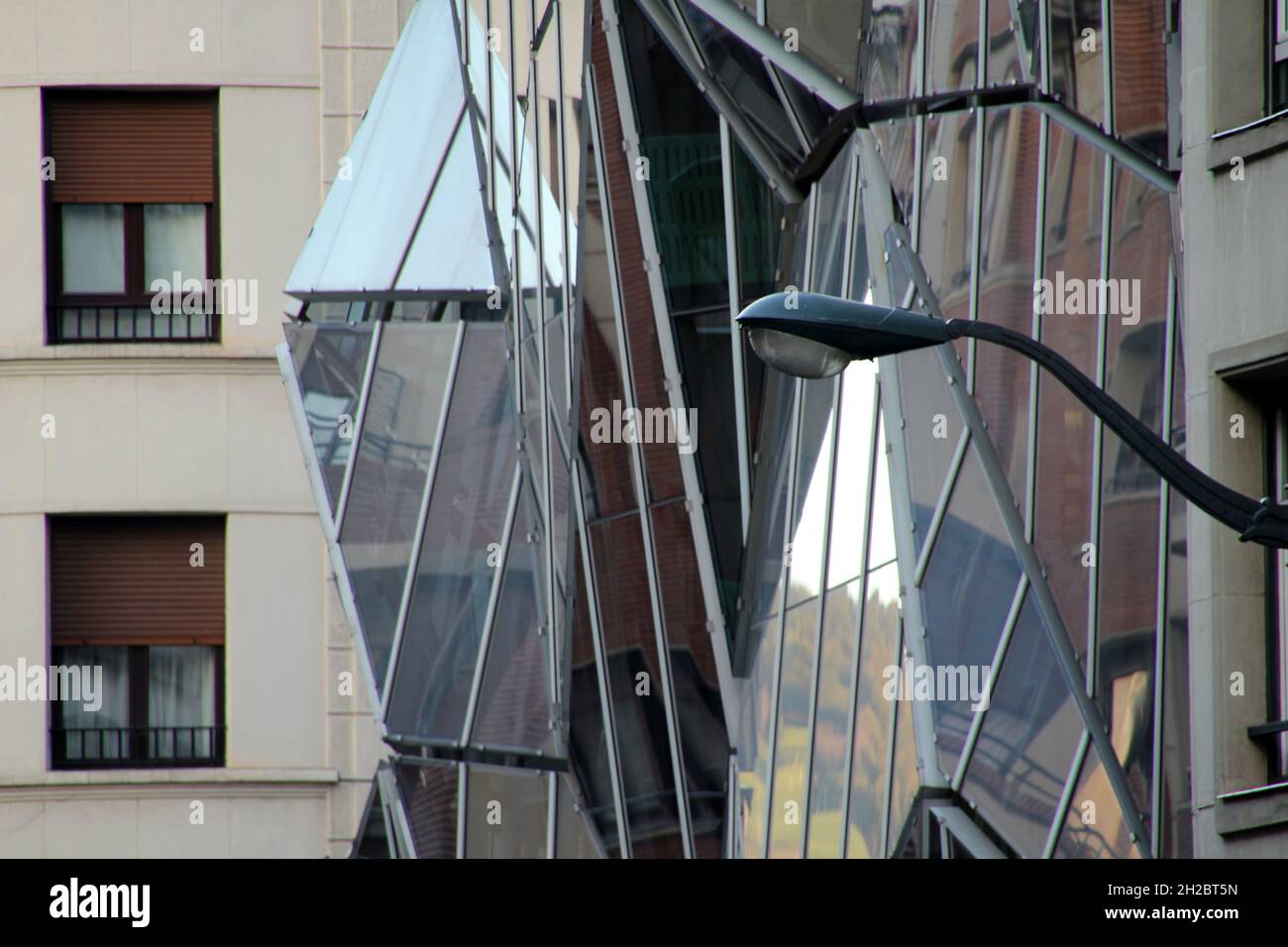 Shot of details of a modern building in Bilbao Stock Photo - Alamy
