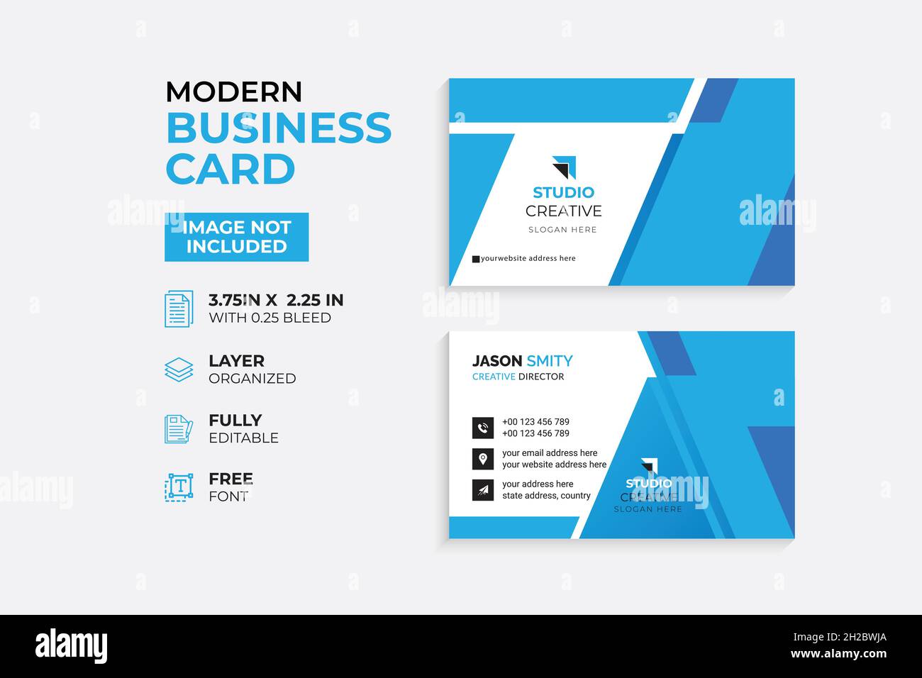 Modern & Creative Business Card Template Stock Vector