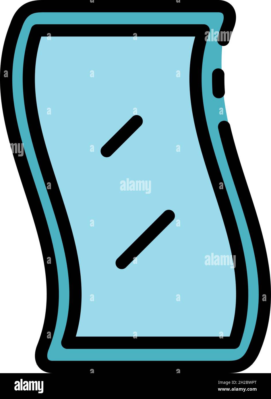 Future flex screen icon. Outline future flex screen vector icon color flat isolated Stock Vector