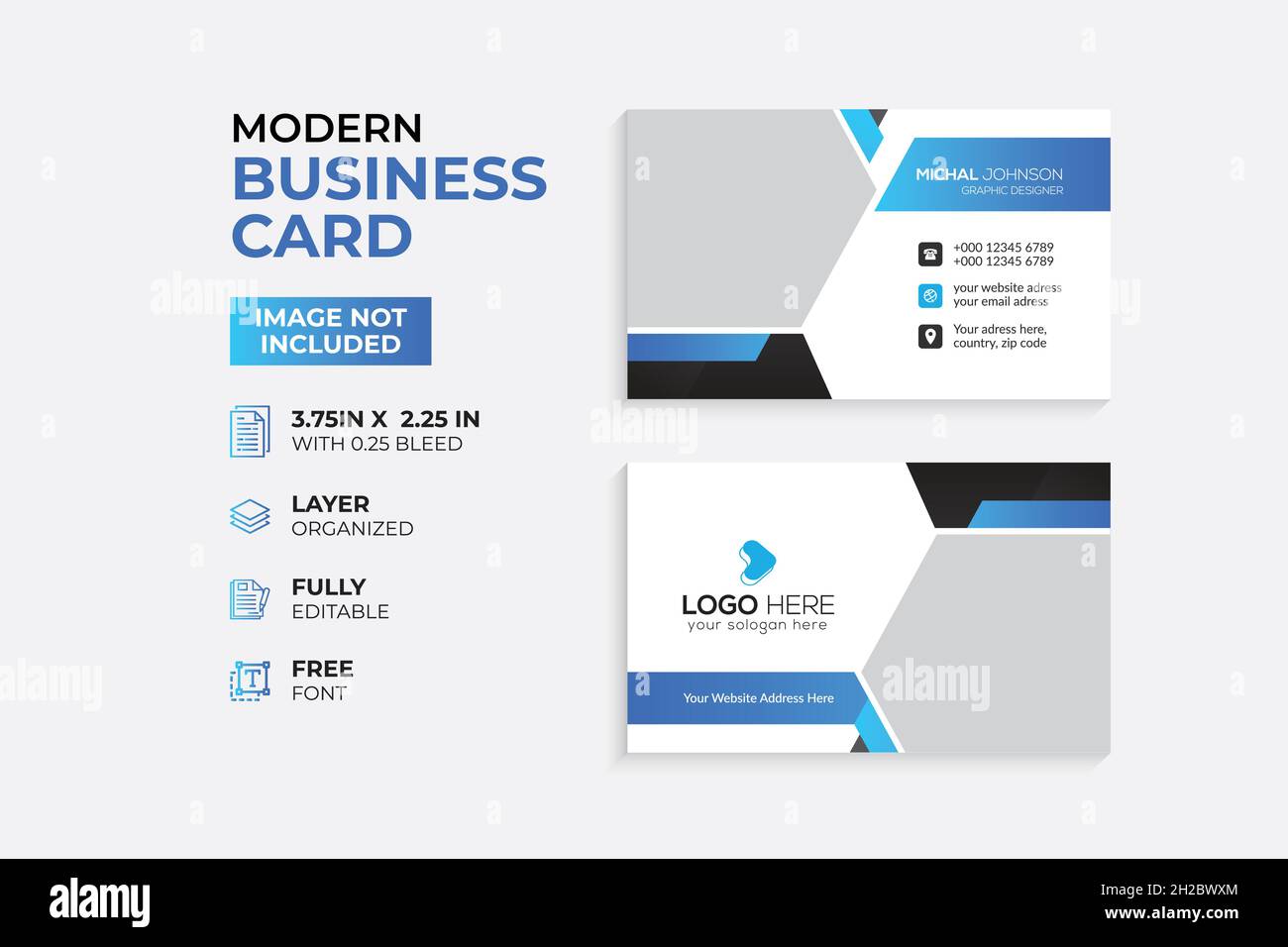 Modern & Creative Business Card Template Stock Vector