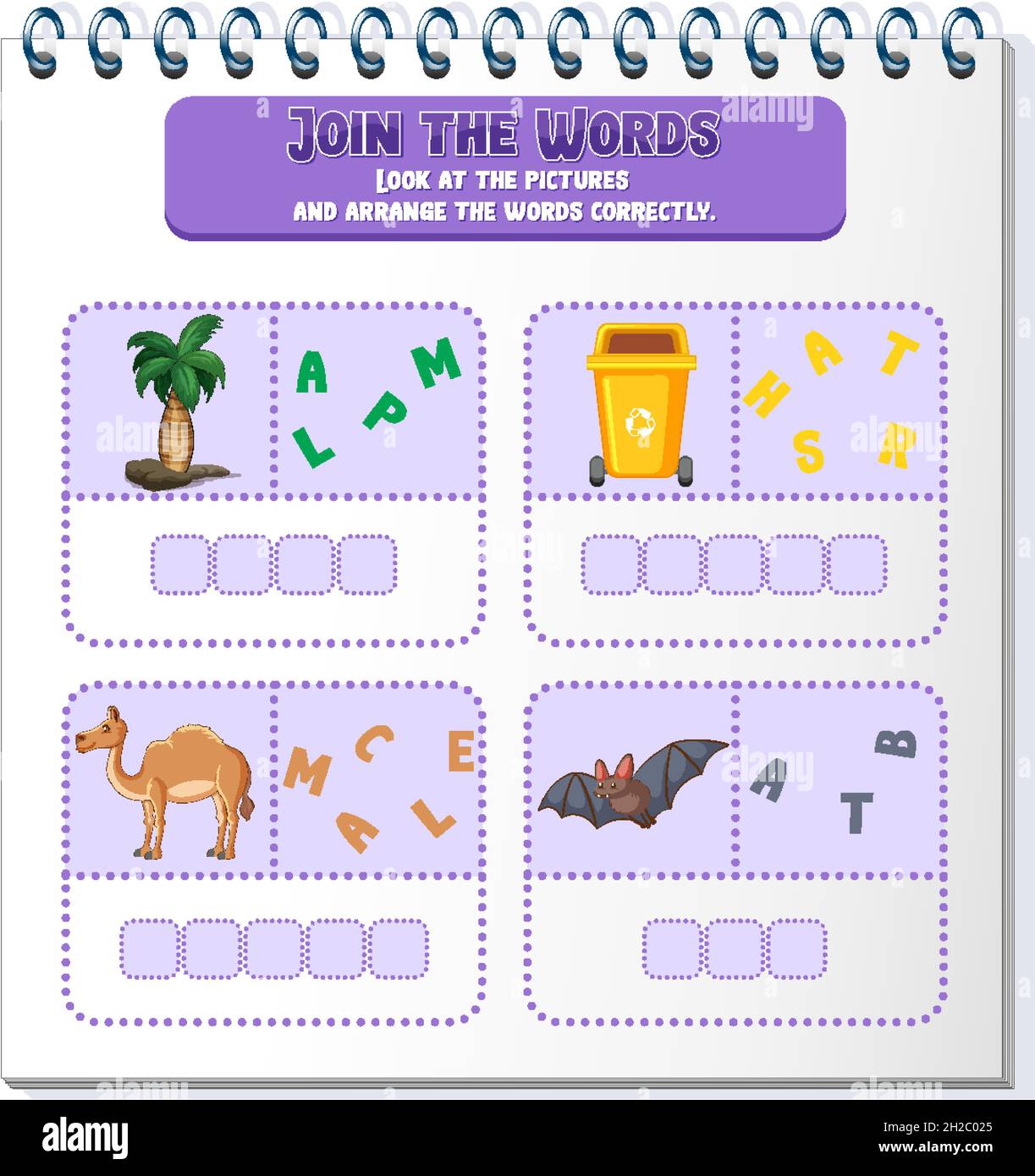 Spelling word game template illustration Stock Vector Image & Art - Alamy