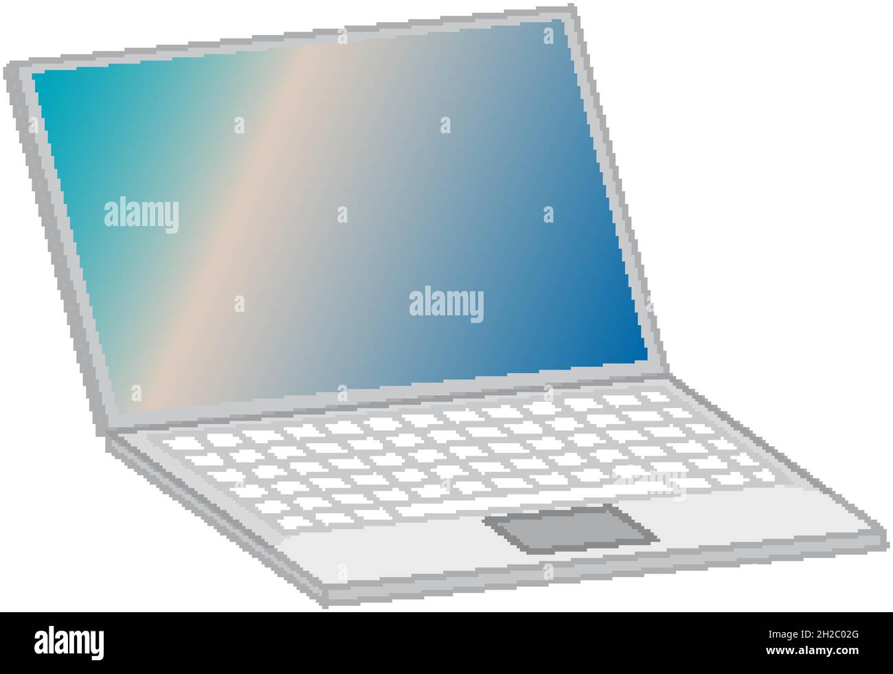 Laptop computer isolated on white background illustration Stock Vector ...