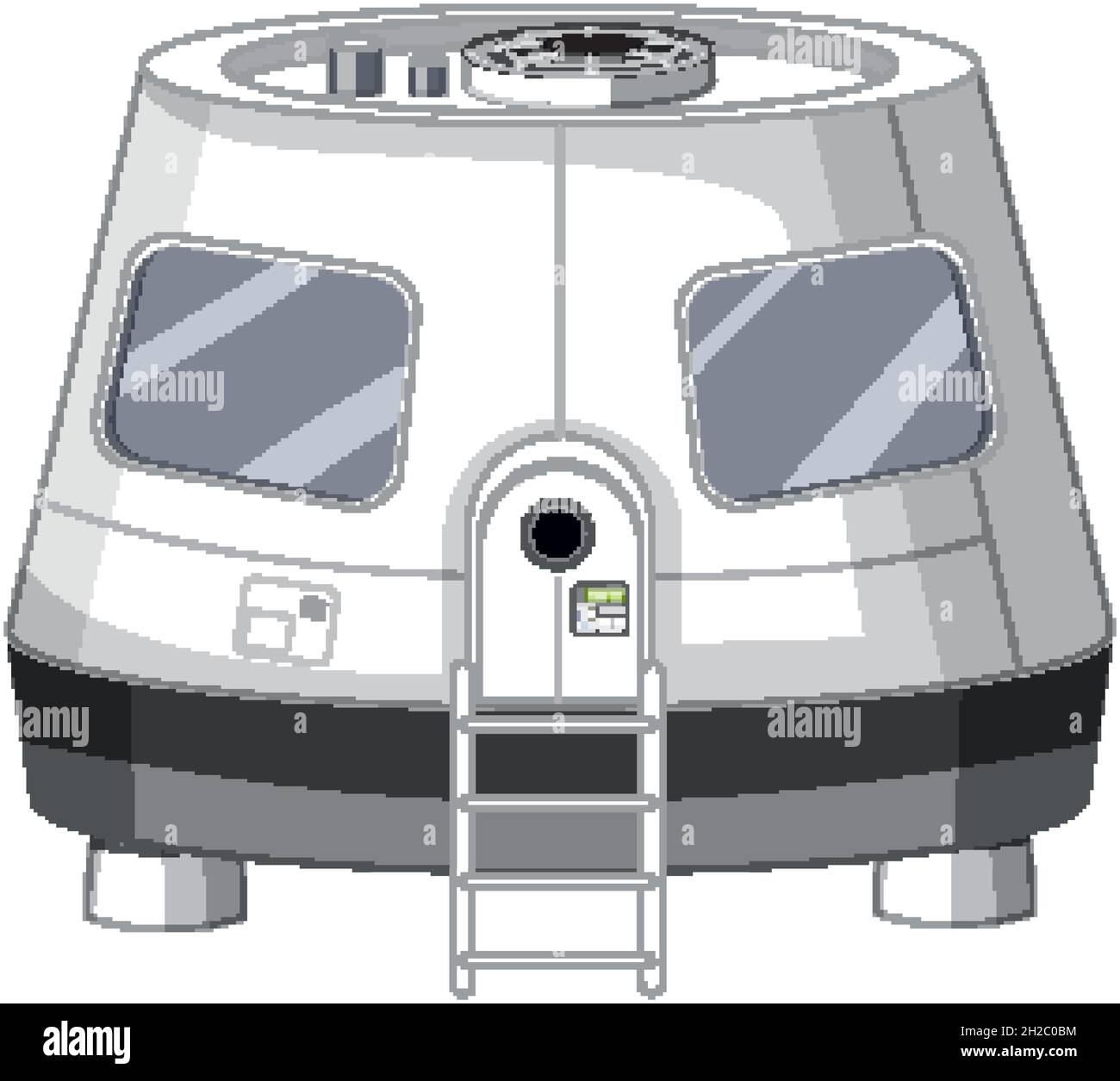 Space station on white background illustration Stock Vector Image & Art ...