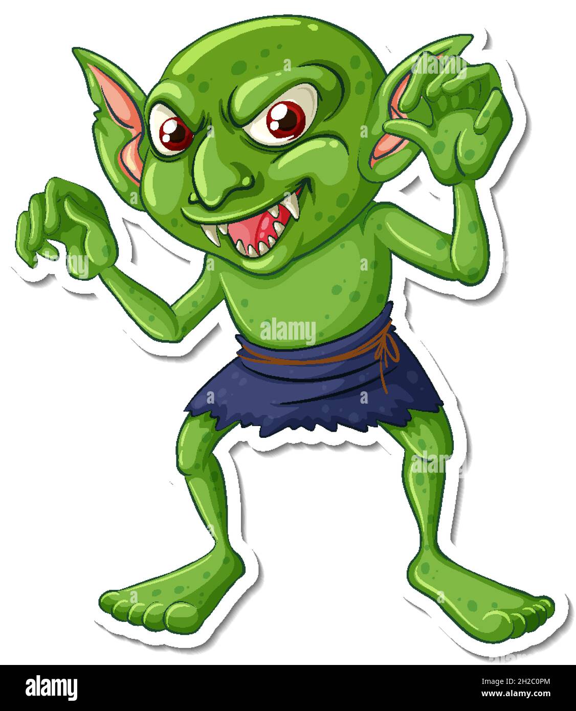 A goblin cartoon character sticker illustration Stock Vector Image & Art -  Alamy