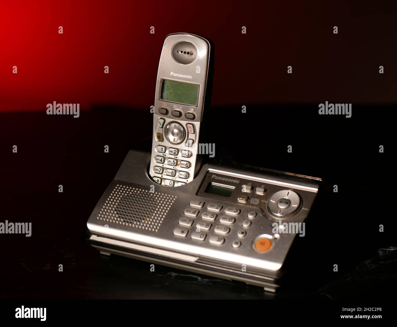 Digital answering machine for analogue telephone service Stock Photo