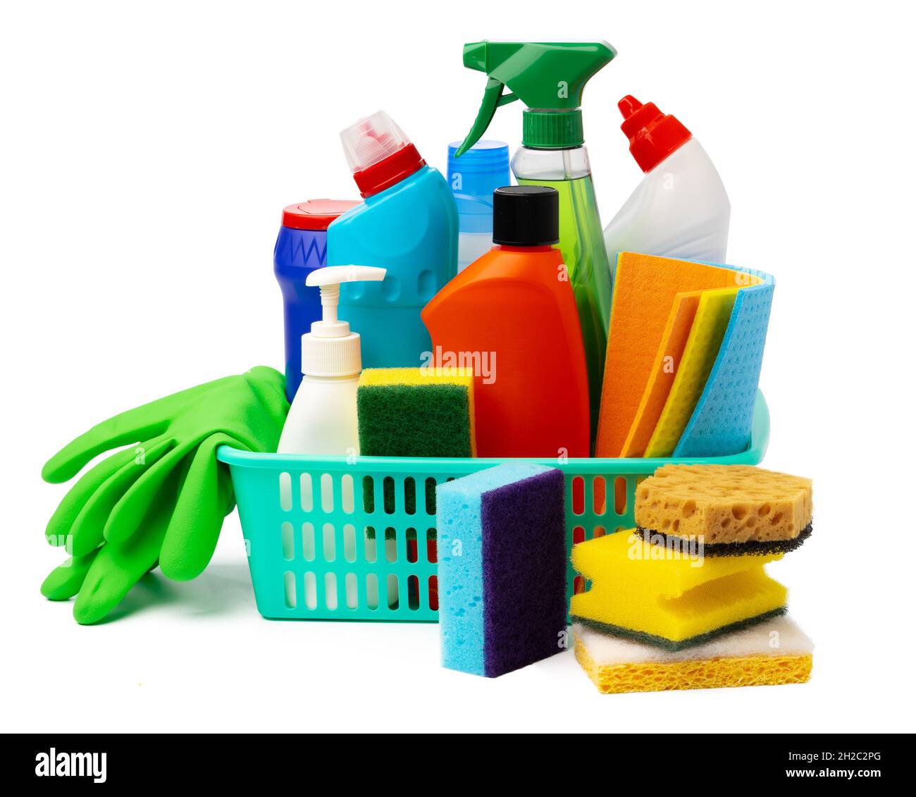 House cleaning products in basket. Stock Photo by ©Denisfilm 188400052