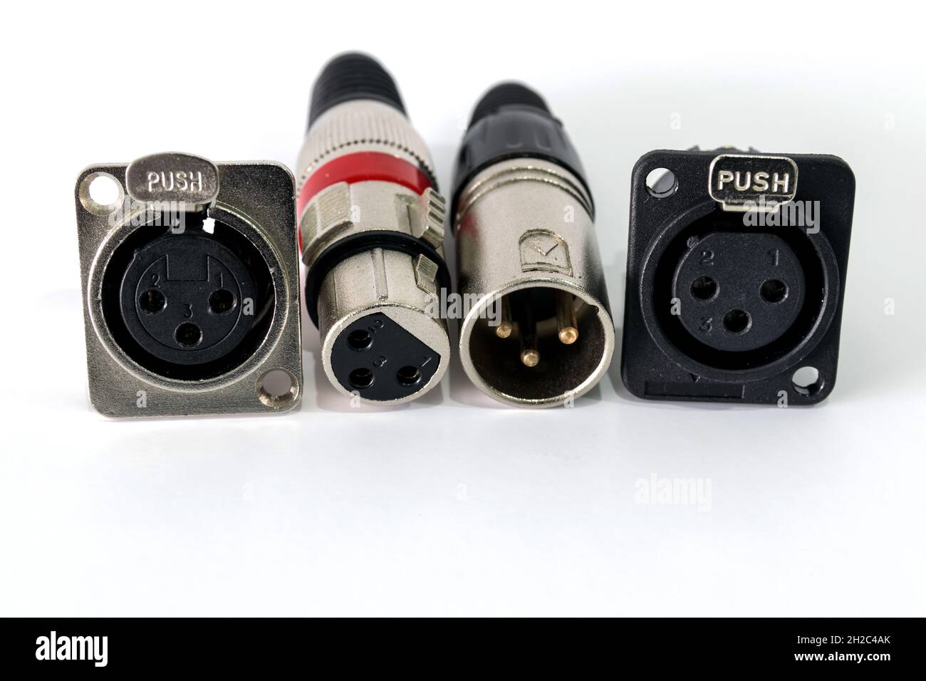 XLR connector isolated on white background Stock Photo - Alamy