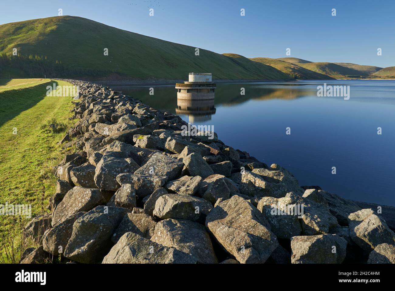 The Megget Reservoir in the Scottish Borders which supplies water to Edinburgh. It's the largest