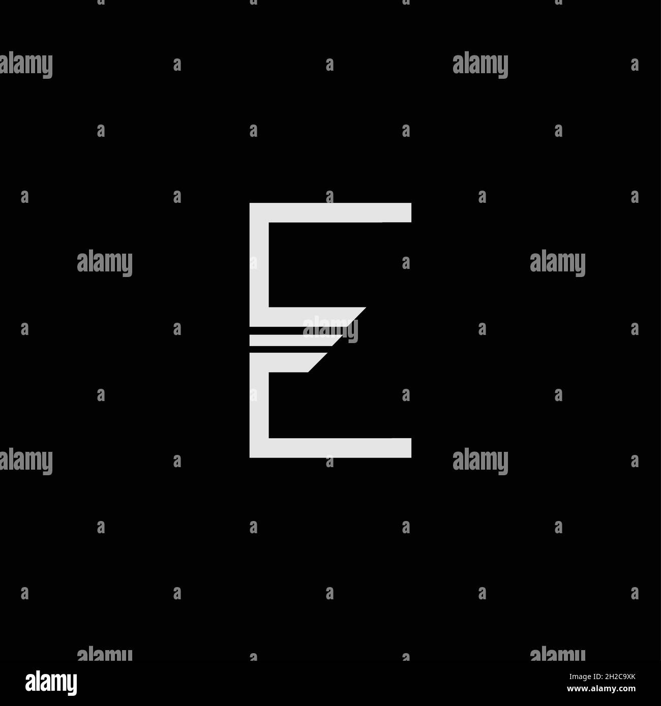 Initial Letter E Logo with Creative Modern Business Typography Vector ...