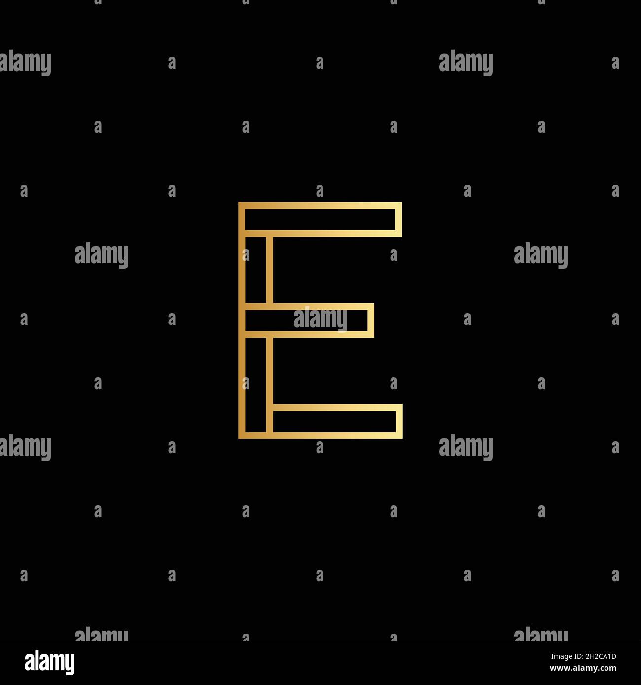 Initial Letter E Logo with Creative Modern Business Typography Vector ...